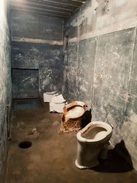 View of damaged building interior