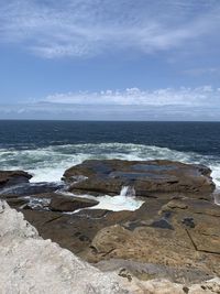 Scenic view of sea against sky