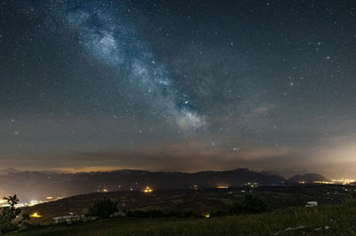 Milky way from the salève in france