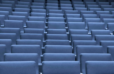 Full frame shot of chairs at auditorium