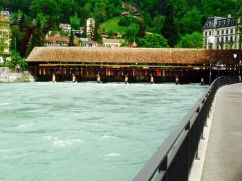 View of bridge over river