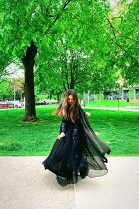 Woman in park