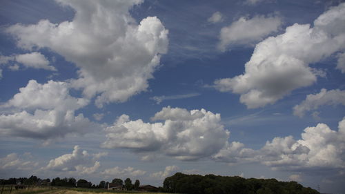 Scenic view of landscape against cloudy sky