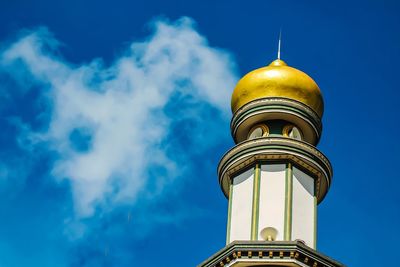 Low angle view of traditional building against sky