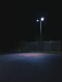 Empty road at night