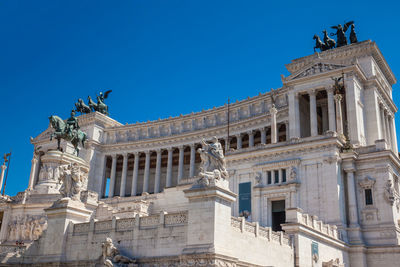 Detail of the statues of the vittorio emanuele ii monument also called altare della patria