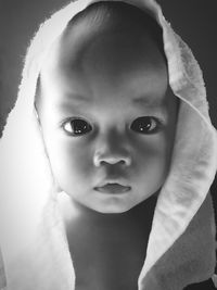 Close-up portrait of cute baby