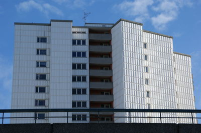 Low angle view of modern building against sky