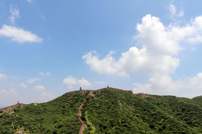 Low angle view of mountain against sky