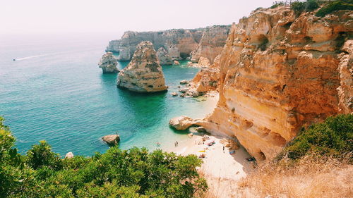 High angle view of sea