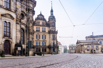 Low angle view of zwinger palace against sky