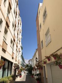 Low angle view of buildings against sky