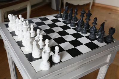 Close-up of chess pieces