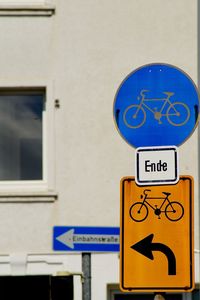 Close-up of road sign