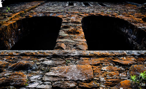 Rock formation in water