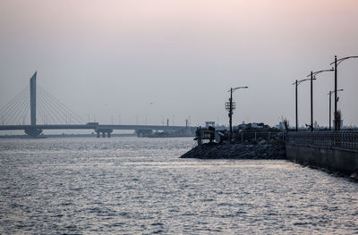 Scenic view of bridge against sky