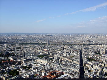 High angle view of paris