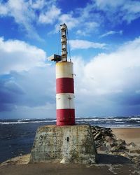 Lighthouse in sea