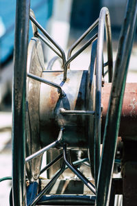 Close-up of old machinery