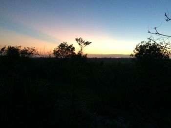 Scenic view of landscape at sunset