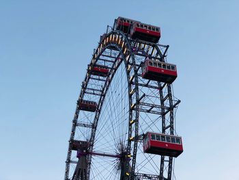 Ferris wheel in vienna on a day with clear blue sky