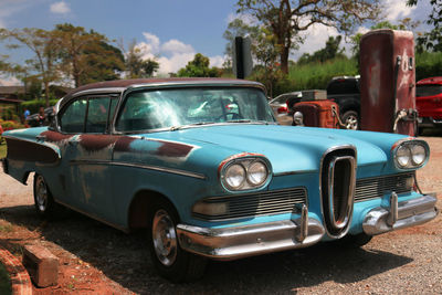 Vintage car in city