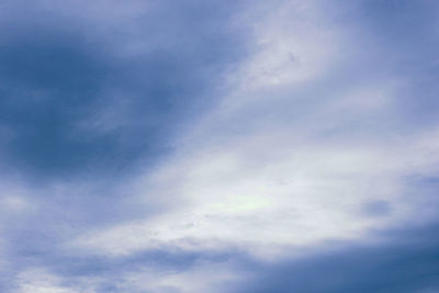 Low angle view of clouds in sky