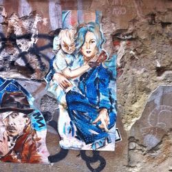 Close-up of painting on wall