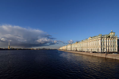 Panoramic view of sea against cloudy sky