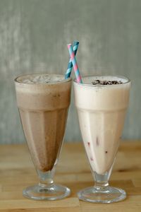 Close-up of drink in glass on table