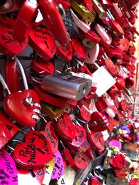 Full frame shot of padlocks