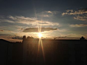 Sun shining through clouds