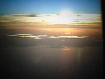 Scenic view of sunset over sea