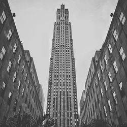 Low angle view of buildings in city