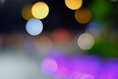 Defocused image of lights