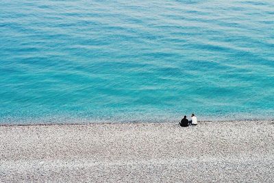 View of people in sea