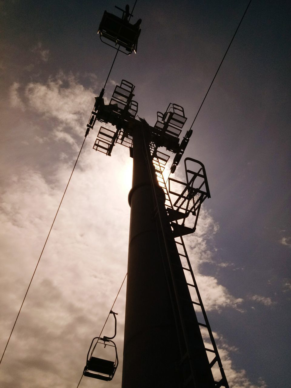 LOW ANGLE VIEW OF SILHOUETTE POLE AGAINST SKY