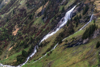 Bachlager waterfall taken on top of first summit walk in grindelwald, switzerland