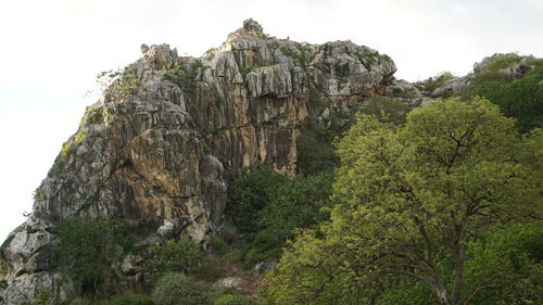 Scenic view of rock formation against sky