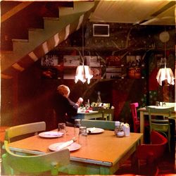 View of illuminated restaurant at night