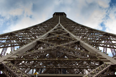 Low angle view of building against cloudy sky