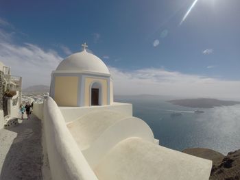 View of church at seaside