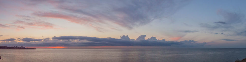 View of sea against cloudy sky