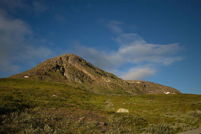Scenic view of mountain against sky