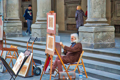 People sitting on chair