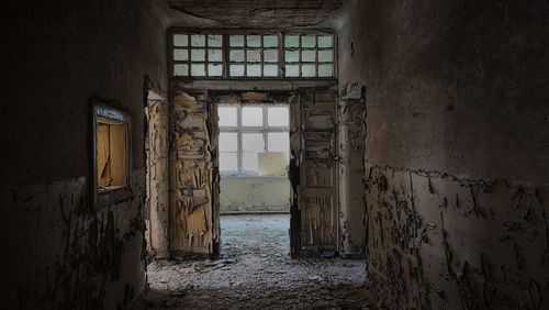 Interior of abandoned building