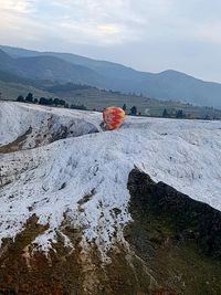 Scenic view of land against sky