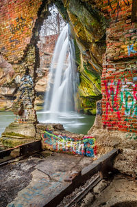 Urban waterfall in ohio