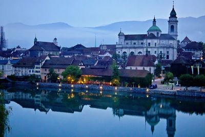 Old town skyline at dawn