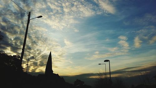 Low angle view of sky during sunset